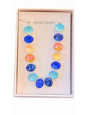 Bomb Party Jewel Candy Bracelet “The Tansy” RBP7363 Apricot Sky Sunset on Silver